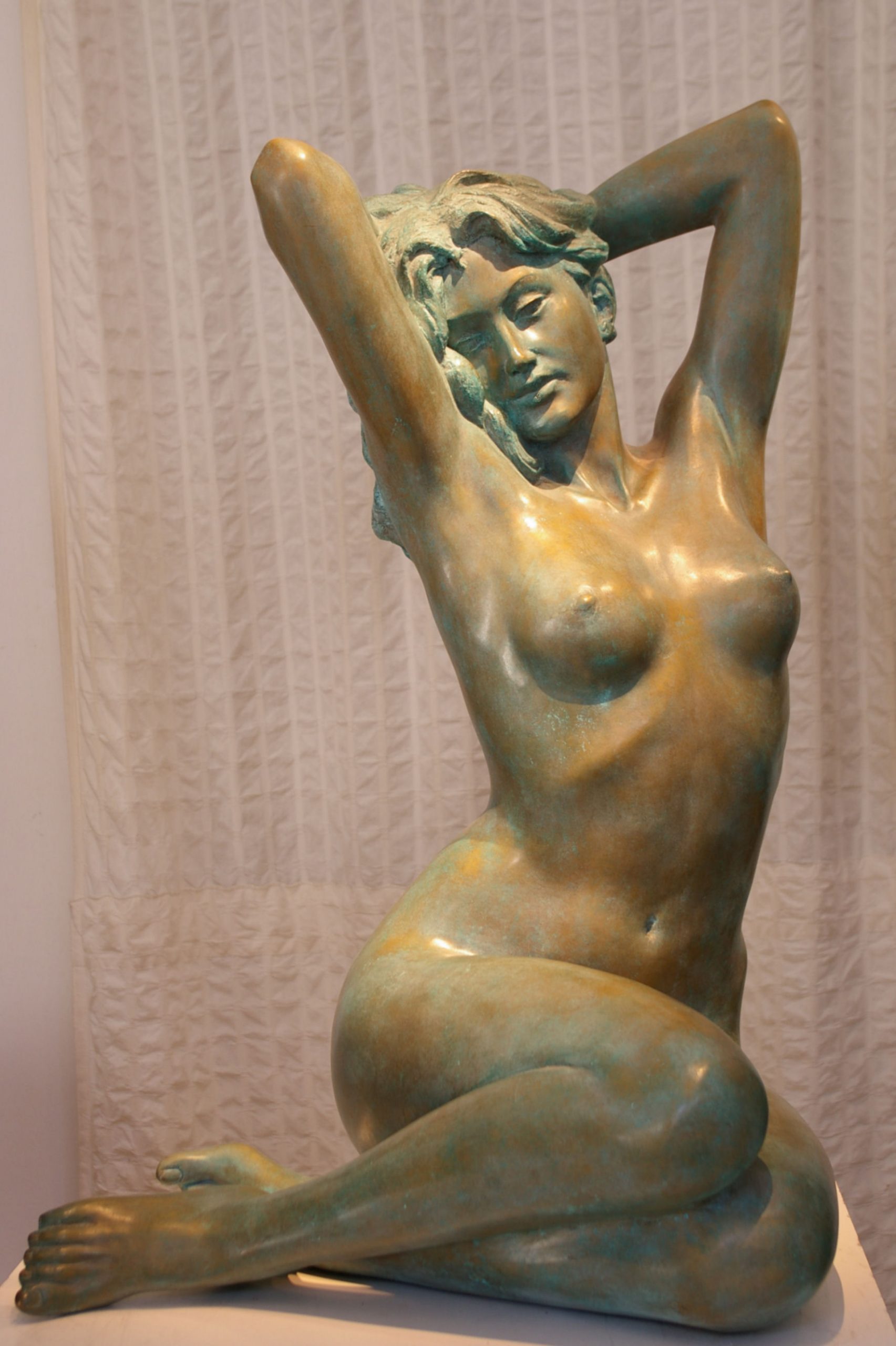 Bronze-statues-of-women-sculptures-artistic-female-nudes-code-21-Mirjam-cm85x54x51-year-1984-89